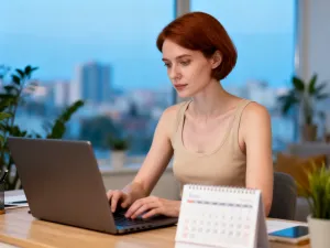 Przytulne stanowisko pracy twórcy rękodzieła z ceramiką, opakowaniami i laptopem z otwartym sklepem internetowym.